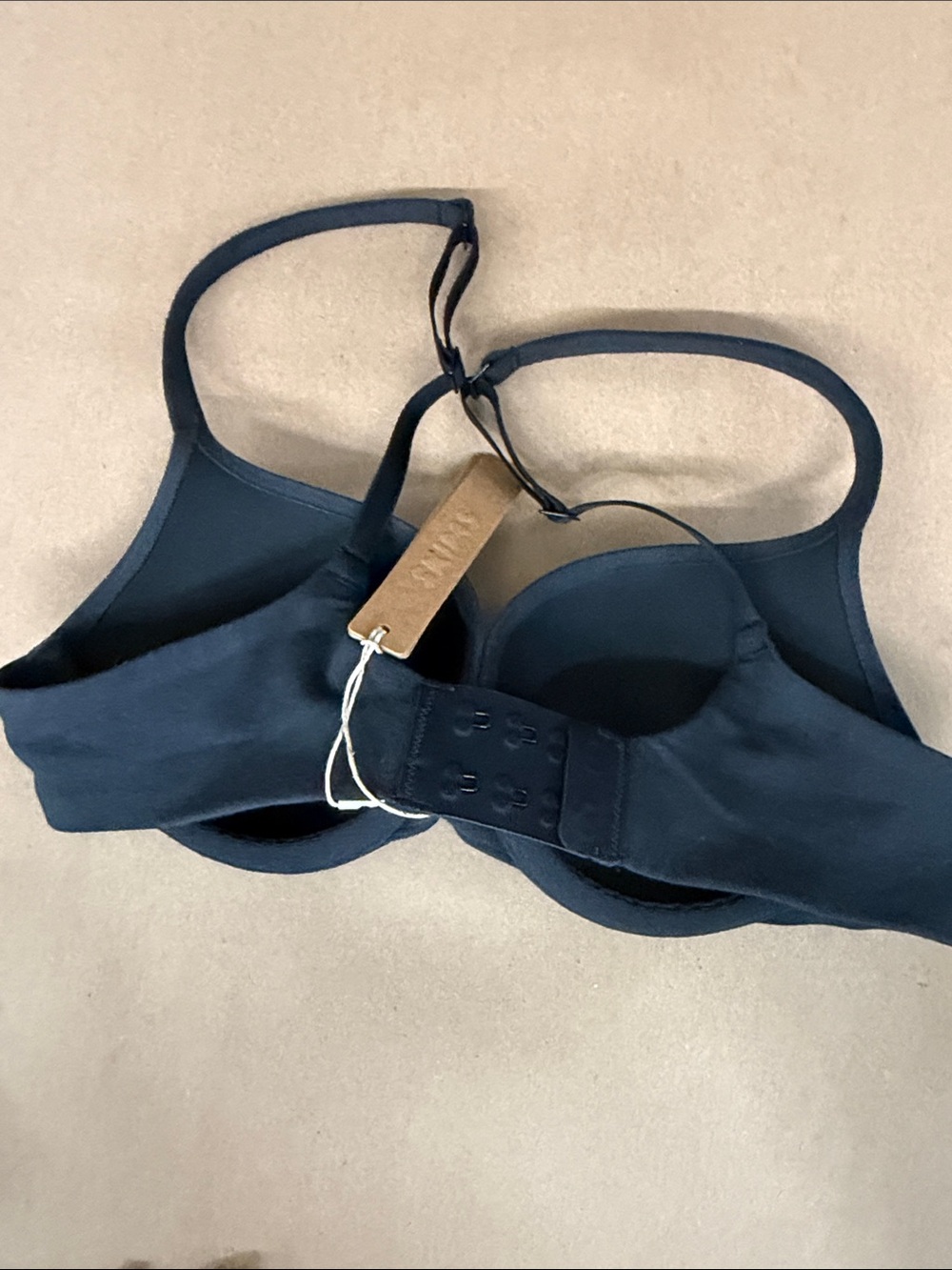 SKIMS Everyday Cotton Ultimate Bra | Color: ONYX - Picture 2 of 6